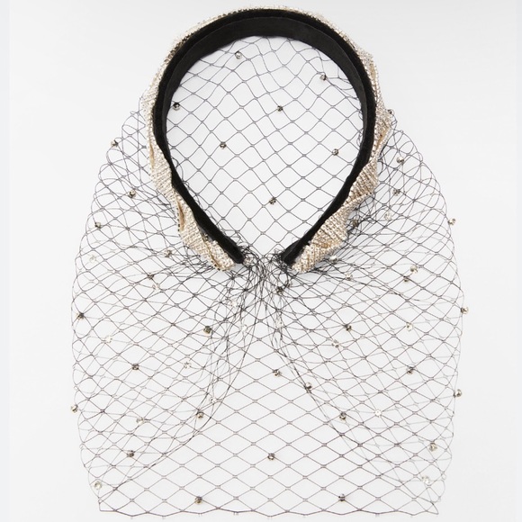 Zara Accessories Zara Rhinestone Mesh Headband Poshmark